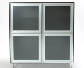 キャビネット　ダークブラウン