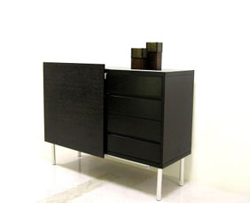 キャビネット　ダークブラウン