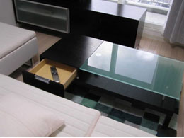 リビングテーブル　ダークブラウン