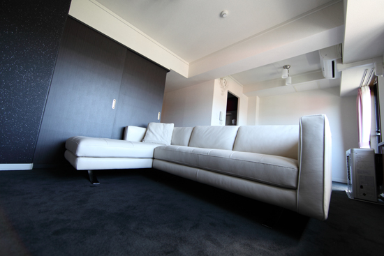 カウチソファ　アイボリー