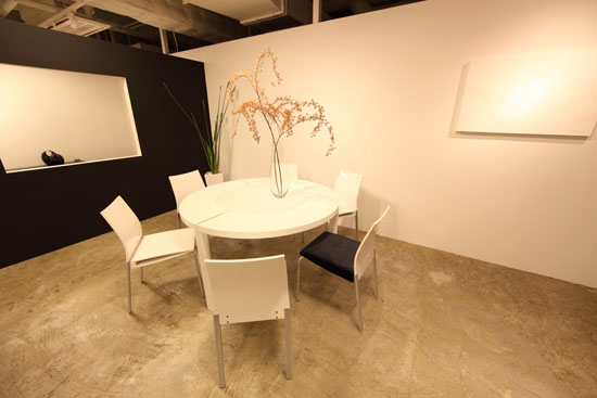 丸テーブル　白