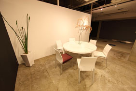 丸テーブル　白