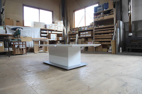 ローテーブル　白