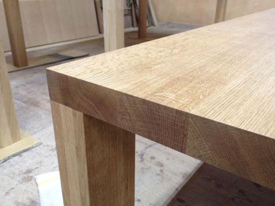 テーブル　ナラ無垢　オイル仕上げ