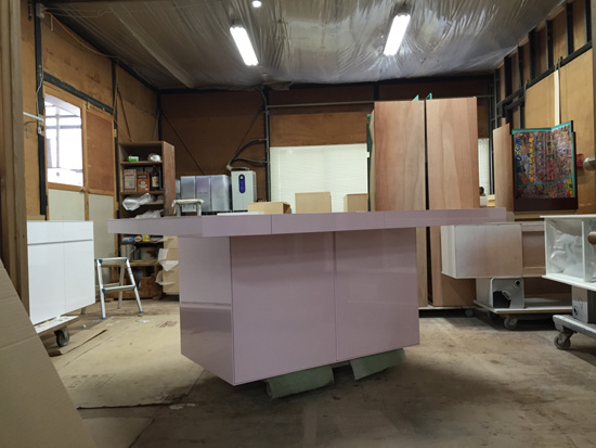 ダイニングテーブル　1本足