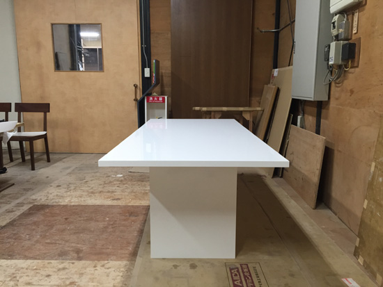 ダイニングテーブル　板脚