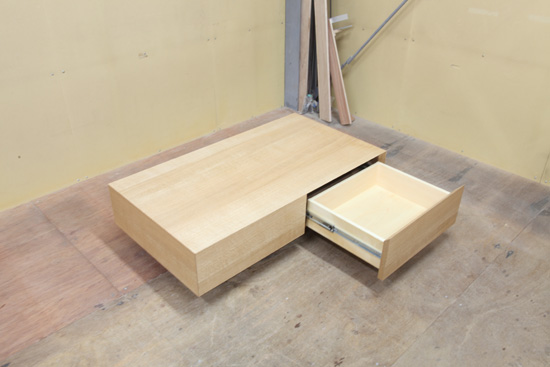 ローテーブル　ナラ　引き出し