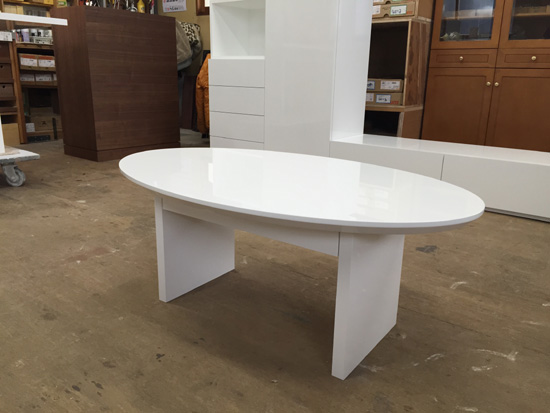 テーブル　楕円