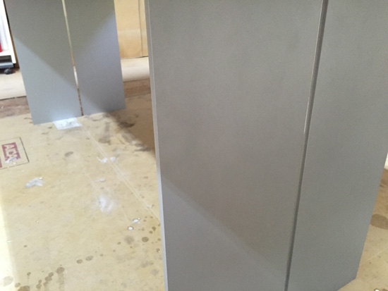 ダイニングテーブル　スチール脚　シルバー